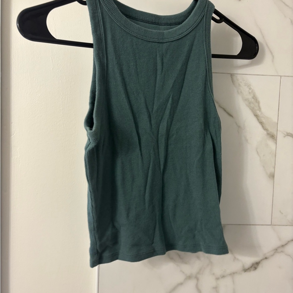 Hollister Teal Ribbed Sleeveless Tank